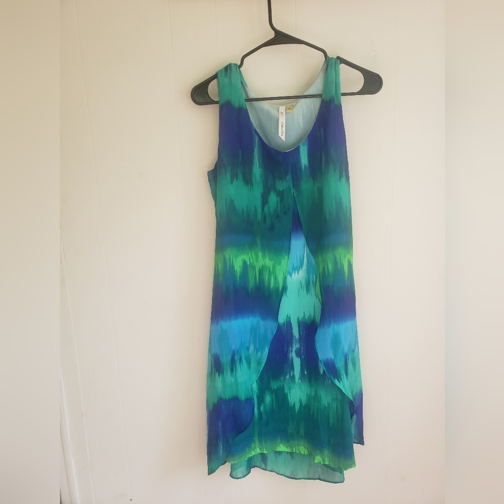 NY COLLECTION lightweight green and blue dress